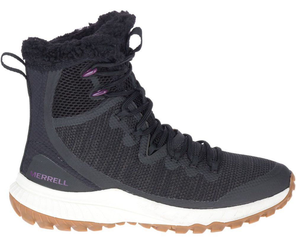 Kozaki Merrell Damskie Czarne - Bravada Knit Polar Waterproof - 835419-YWL